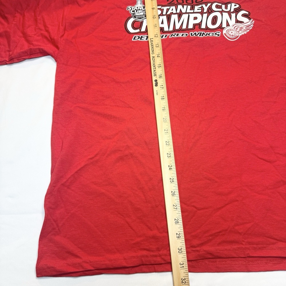 Y2K / Vintage 2008 Detroit Red Wings Stanley Cup Champions T-Shirt Hockey Sz 2XL - Picture 7 of 7